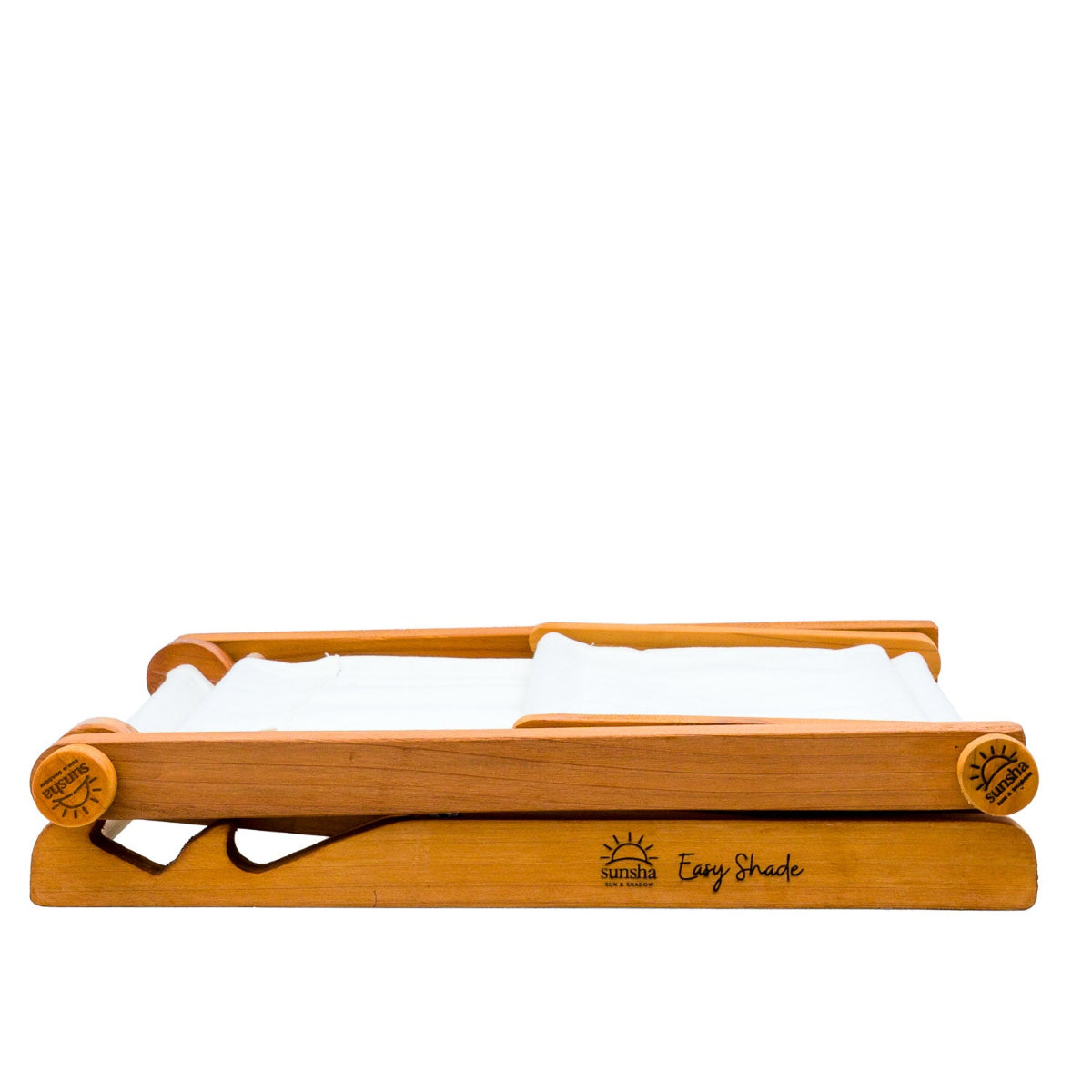 Sunsha Comporta dobrada vista lateral tecido branco cru elegante
